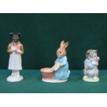 THREE BESWICK BEATRIX POTTER CERAMIC FIGURES- PICKLES BP-2,