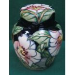 MOORCROFT 'CHATSWORTH ROSE' LIMITED EDITION CERAMIC GINGER JAR, SIGNED BY PHILIP GIBSON, No.