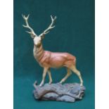 BESWICK UNGLAZED CERAMIC STAG NO 2629 BY GRAHAM TONGUE 34 cm