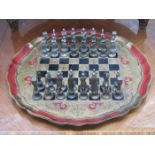 DECORATIVE CHESS SET ON BOARD