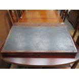 VICTORIAN MAHOGANY LEATHER TOPPED WRITING SLOPE