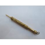 GOLD COLOURED PENCIL HOLDER BY W S HICKS,