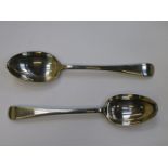 PAIR OF HALLMARKED SILVER DESSERT SPOONS,