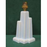 ART DECO STYLE GLAZED CERAMIC TABLE LAMP,