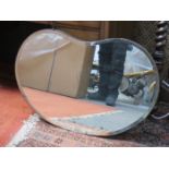 KIDNEY SHAPED BEVELLED WALL MIRROR