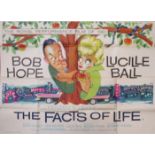 ORIGINAL FILM POSTER BOB HOPE AND LUCILLE BALL- THE FACTS OF LIFE,