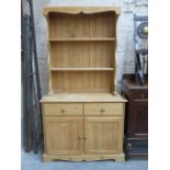 STRIPPED PINE KITCHEN DRESSER