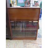 TEAK GLAZED SIDE CABINET/BUREAU