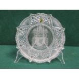 WATERFORD CRYSTAL PLAQUE DEPICTING LIVER FC BADGE,