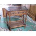 PRIORY STYLE OAK SINGLE DRAWER HALL TABLE