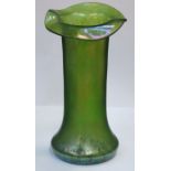 PRETTY IRIDESCENT GLASS VASE IN THE JOHN DITCHFIELD STYLE,