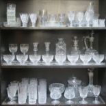 LARGE QUANTITY OF GLASSWARE INCLUDING EIGHT WATERFORD CRYSTAL SUNDAE DISHES AND SIX WATERFORD