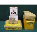 BOX OF FIFTY UNOPENED KING EDWARD IMPERIAL CIGARS.