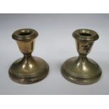 PAIR OF HALLMARKED SILVER CANDLE STANDS,