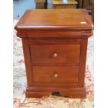 G PLAN MODERN TWO DRAWER BEDSIDE CABINET