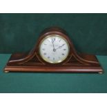 EDWARDIAN STYLE MAHOGANY INLAID MANTEL CLOCK BY KNIGHT & GIBBONS, LONDON,