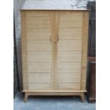 MAPLE 1970s STYLE TWO DOOR WARDROBE