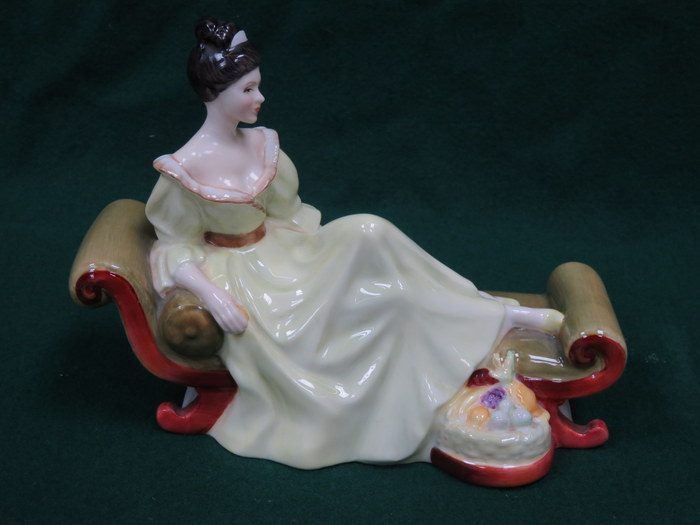 ROYAL DOULTON GLAZED CERAMIC FIGURE- AT EASE,