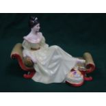 ROYAL DOULTON GLAZED CERAMIC FIGURE- AT EASE,