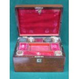 ROSEWOOD VANITY CASE WITH FITTED INTERIOR (AT FAULT)