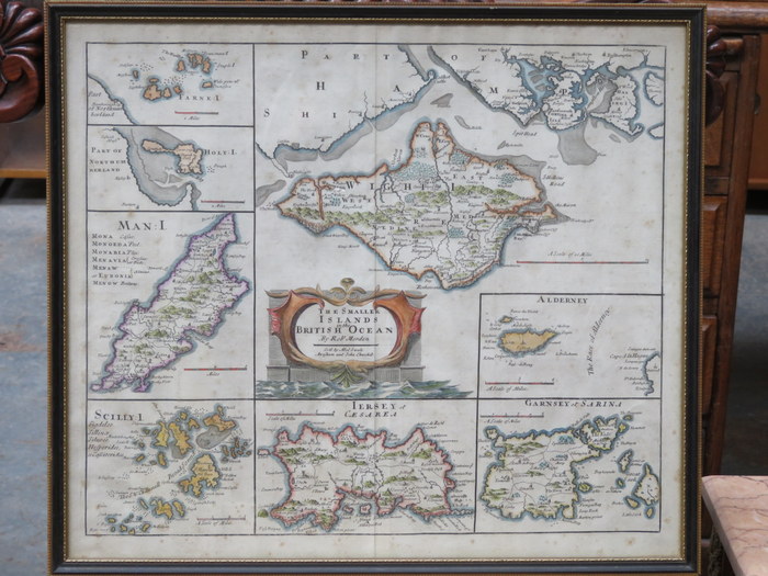 FRAMED ROBERT MORDEN MAP OF THE SMALLER ISLANDS IN THE BRITISH OCEAN 39.