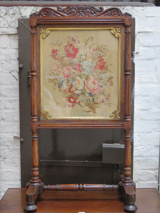 VICTORIAN CARVED MAHOGANY FRAMED AND GILDED,