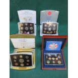 FOUR CASED ROYAL MINT EXECUTIVE PROOF COIN SETS- 2000, 2001, 2002,