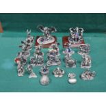 APPROXIMATELY TWENTY VARIOUS PEWTER DRAGONS WITH SWAROVSKI CUT CRYSTALS,