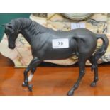 BESWICK UNGLAZED CERAMIC BLACK BEAUTY,