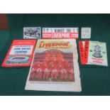 PARCEL OF 1965 FA CUP FINAL MEMORABILIA INCLUDING TWO PROGRAMMES, TICKET STUB, PHOTOGRAPH,