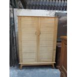 MAPLE 1970s STYLE TWO DOOR WARDROBE