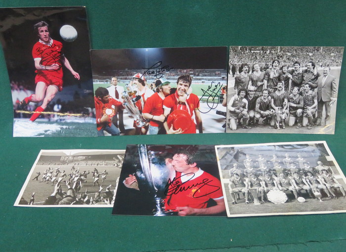 SELECTION OF SIGNED AND OTHER LIVERPOOL FC PHOTOGRAPHS INCLUDING ALAN KENNEDY, ETC.