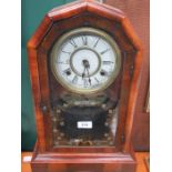 JEROME & CO WOODEN AND VENEERED CASED AMERICAN MANTEL CLOCK