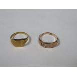 TWO 9ct GOLD RINGS