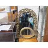 TWO DECORATIVE GILDED WALL MIRRORS