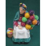 ROYAL DOULTON GLAZED CERAMIC FIGURINE- THE OLD BALLOON LADY,