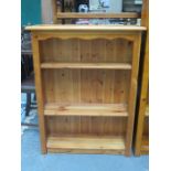 SET OF PINE OPEN BOOKSHELVES