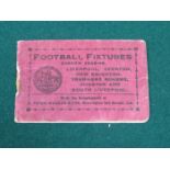 1939-1940 FOOTBALL FIXTURES BOOK FOR NORTH WEST TEAMS INCLUDING LIVERPOOL, EVERTON, TRANMERE ROVERS,