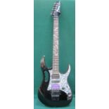 IBANEZ JEM 555 BK STEVE VAI ELECTRIC GUITAR WITH VINE INLAY TO FRET BOARD, SERIAL NUMBER C02048865,