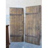 TWO LARGE SOLID OAK CHURCH/COTTAGE STYLE DOORS