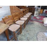 SET OF SIX WELSH STYLE STAINED COUNTRY CHAIRS