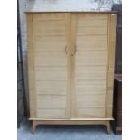 MAPLE 1970s STYLE TWO DOOR WARDROBE