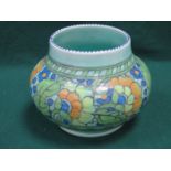 CROWN DUCAL TUBE LINED CERAMIC VASE, SIGNED BY CHARLOTTE RHEAD AND NUMBERED '148' TO BASE,