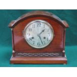 MAHOGANY CASED MANTEL CLOCK