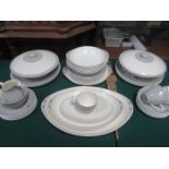 PARCEL OF ROYAL DOULTON FROST PINE DINNERWARE,