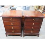 PAIR OF STAG FOUR DRAWER CHEST