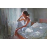 VLADIMAR VOLEGOV, FRAMED OIL ON CANVAS- GRACE,