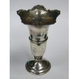 HALLMARKED SILVER VASE, BIRMINGHAM ASSAY, DATED 1970 BY CHARLES S.