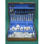 OAK CASED CANTEEN OF MAPPIN AND WEBB SILVER PLATED CUTLERY