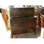 OAK PRIORY STYLE COURT CUPBOARD